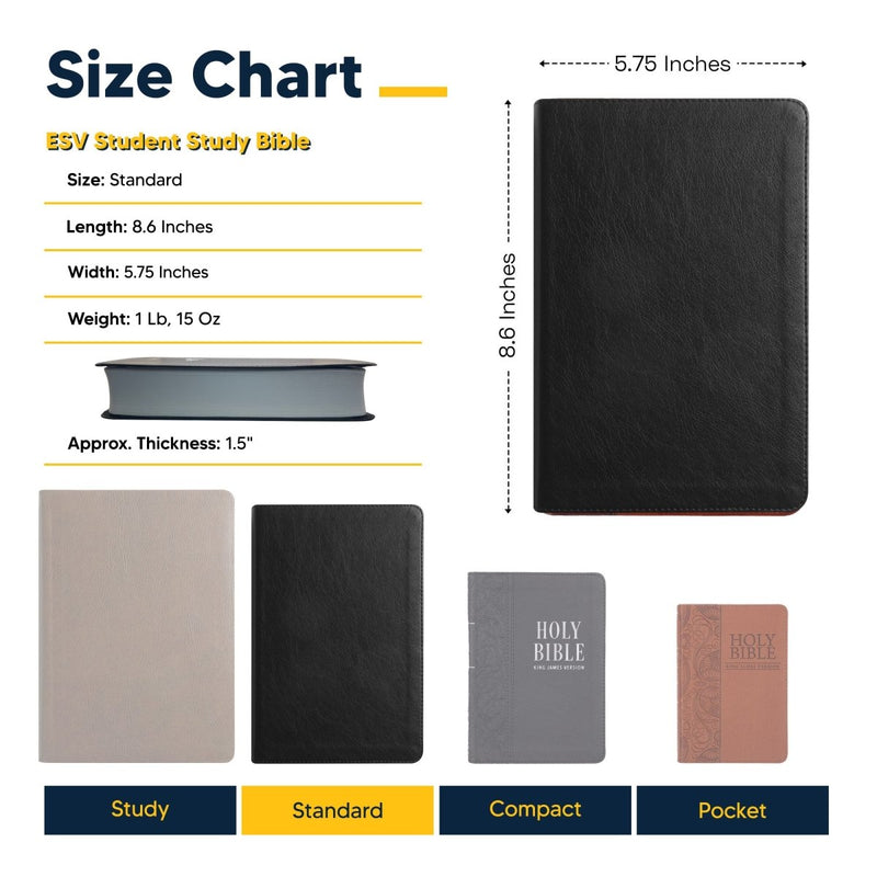 ESV Black Standard Size Holy Bible Small Print
