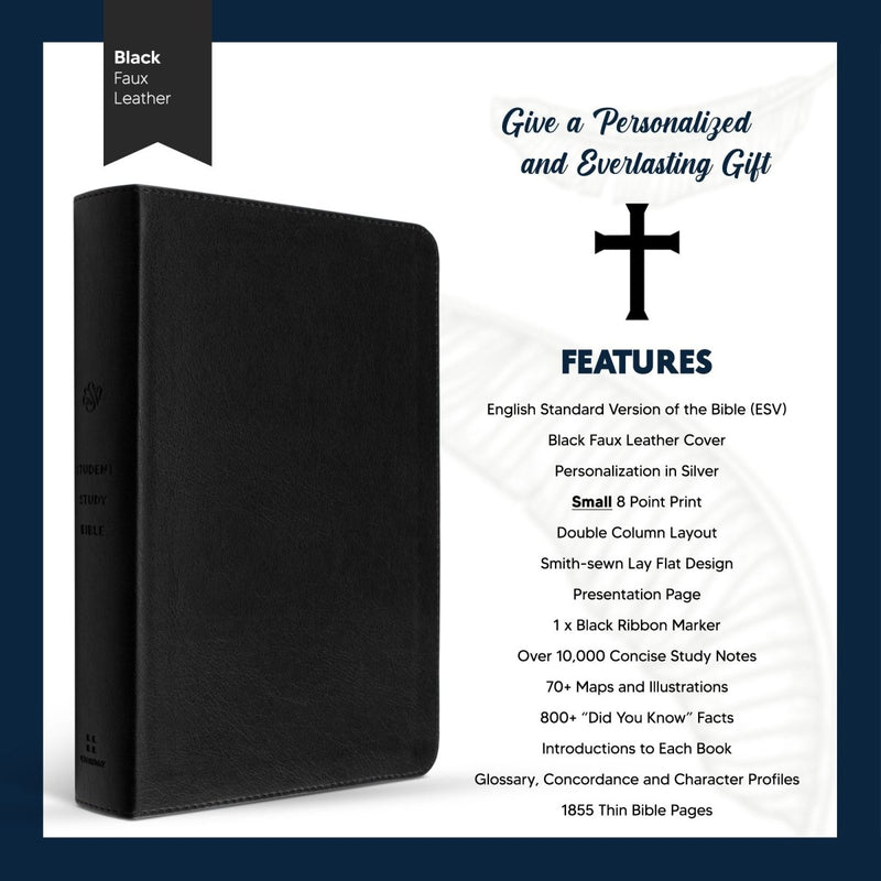 ESV Black Standard Size Holy Bible Small Print