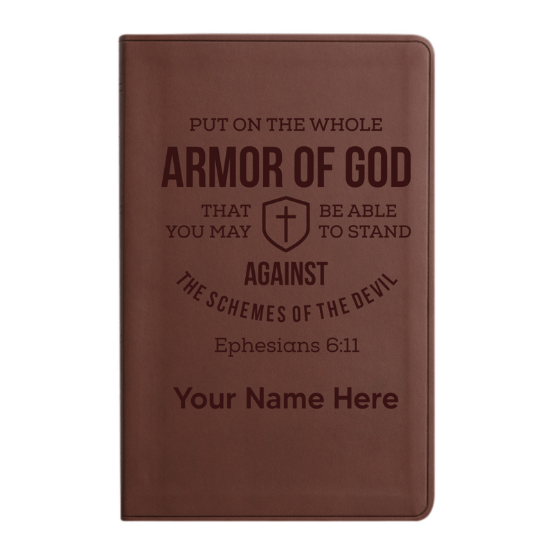 ESV Brown Standard Size Holy Bible Large Print | Ephesians 6:11