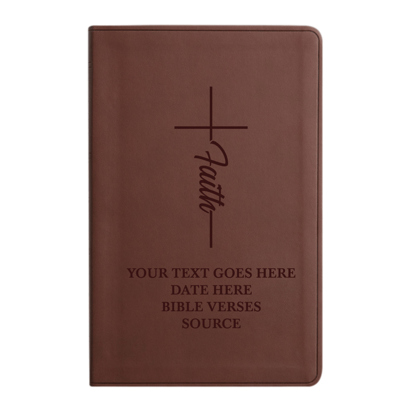ESV Brown Standard Size Holy Bible Large Print | Faith Cross