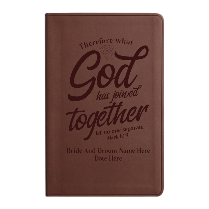 ESV Brown Standard Size Holy Bible Large Print | Mark 10:9