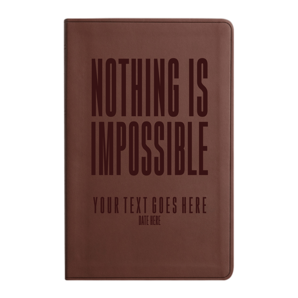 ESV Brown Standard Size Holy Bible Large Print | Matthew 19:26