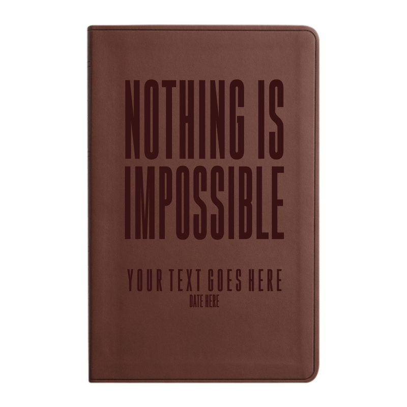 ESV Brown Standard Size Holy Bible Large Print | Matthew 19:26