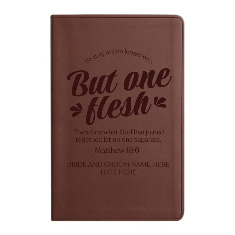 ESV Brown Standard Size Holy Bible Large Print | Matthew 19:6