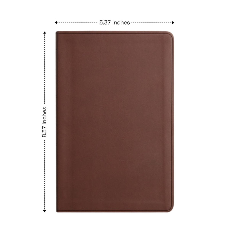 ESV Brown Standard Size Holy Bible Large Print | Trees with Cross