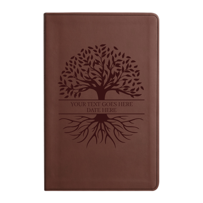 ESV Brown Standard Size Holy Bible Large Print | Scripture Art Collection 1