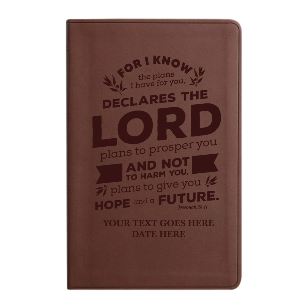 ESV Brown Standard Size Holy Bible Large Print | Jeremiah 29:11