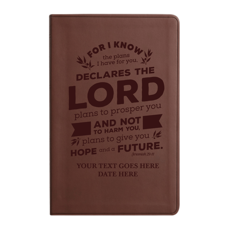 ESV Brown Standard Size Holy Bible Large Print | Jeremiah 29:11