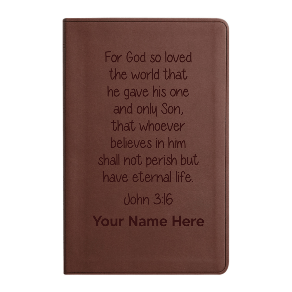 ESV Brown Standard Size Holy Bible Large Print | John 3:16_Study 1