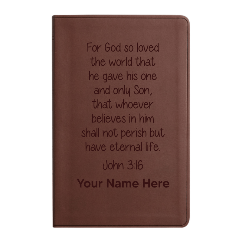 ESV Brown Standard Size Holy Bible Large Print | John 3:16_Study 1