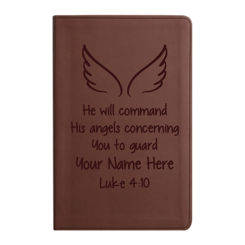 ESV Brown Standard Size Holy Bible Large Print | Luke 4:10