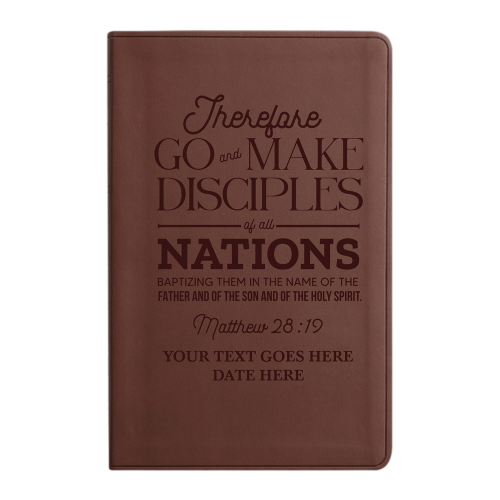 ESV Brown Standard Size Holy Bible Large Print | Matthew 28:19