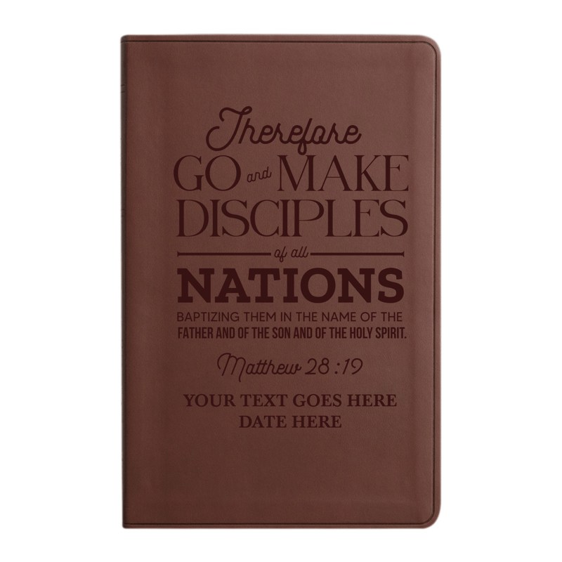 ESV Brown Standard Size Holy Bible Large Print | Matthew 28:19