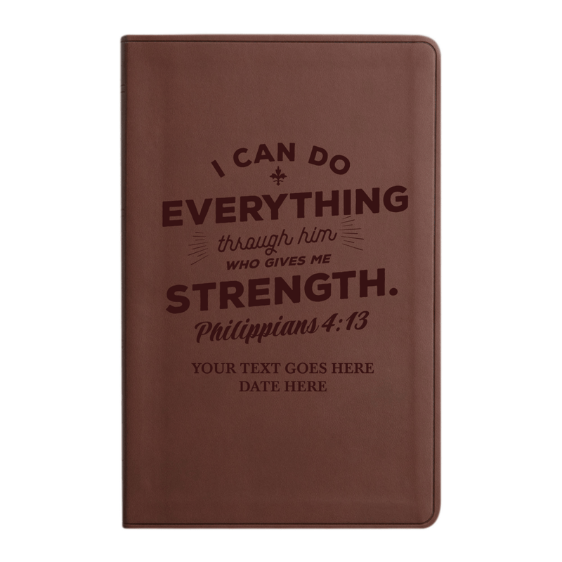 ESV Brown Standard Size Holy Bible Large Print | Philippians 4:13
