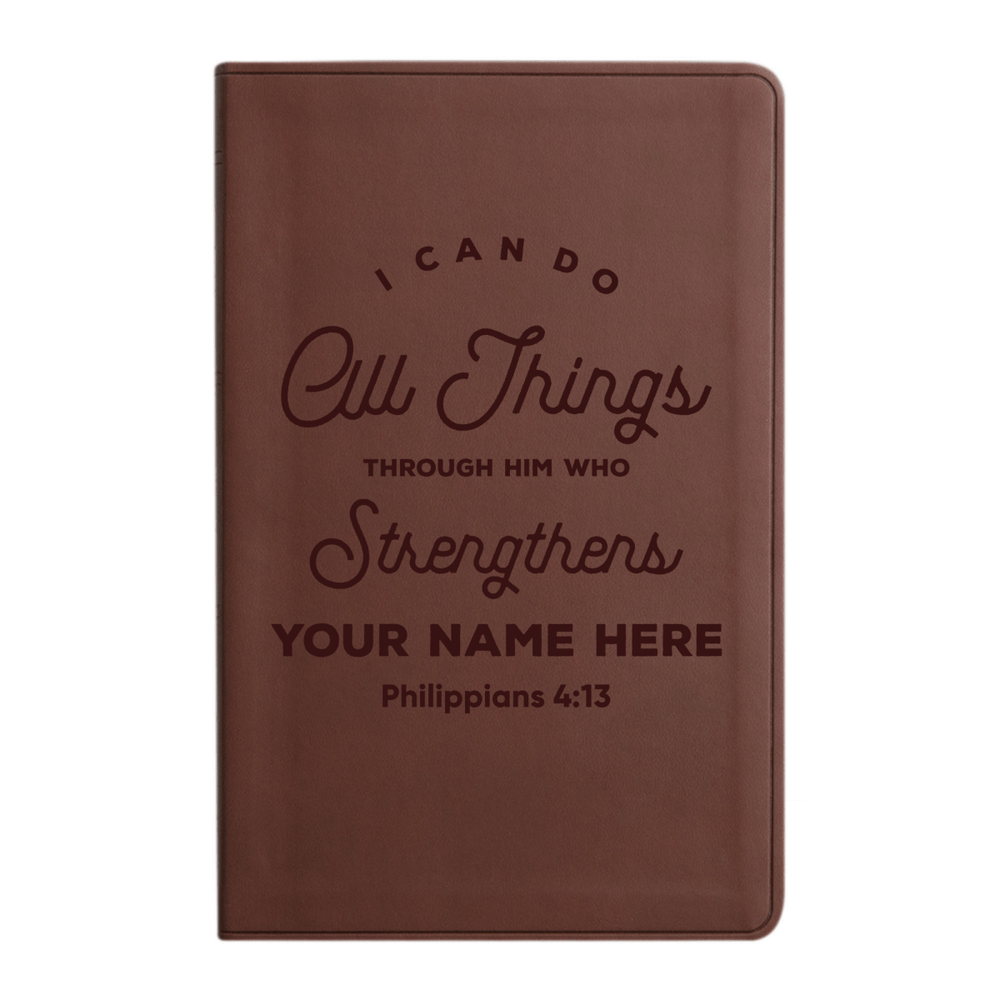 ESV Brown Standard Size Holy Bible Large Print | 4:13 Scripture