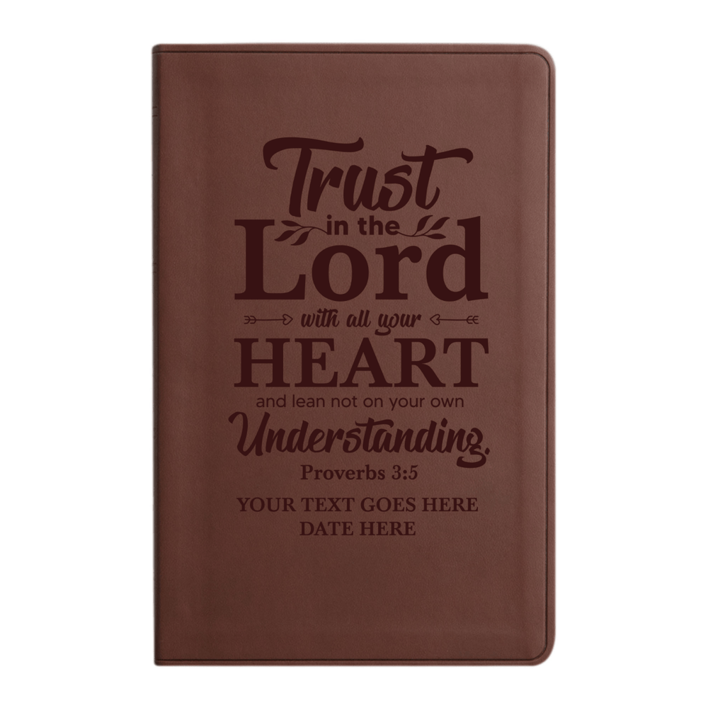 ESV Brown Standard Size Holy Bible Large Print | Proverbs 3:5