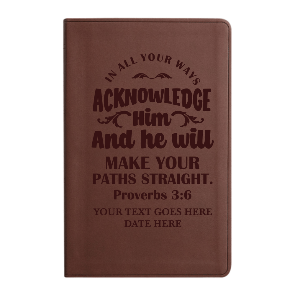 ESV Brown Standard Size Holy Bible Large Print | Proverbs 3:6