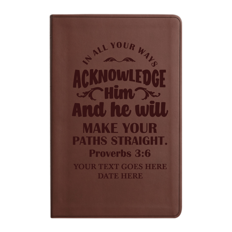 ESV Brown Standard Size Holy Bible Large Print | Proverbs 3:6