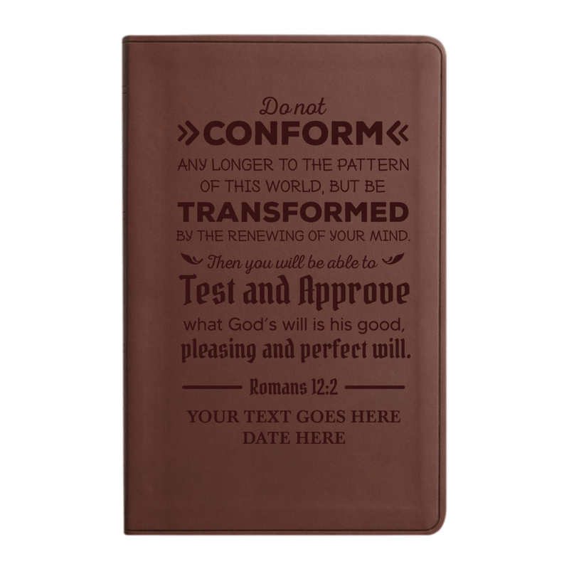 ESV Brown Standard Size Holy Bible Large Print | Romans 12:2