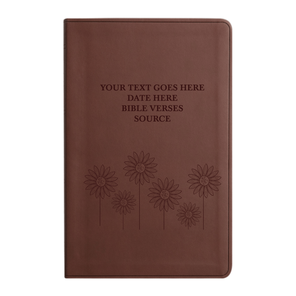 ESV Brown Standard Size Holy Bible Large Print | Sun Flower