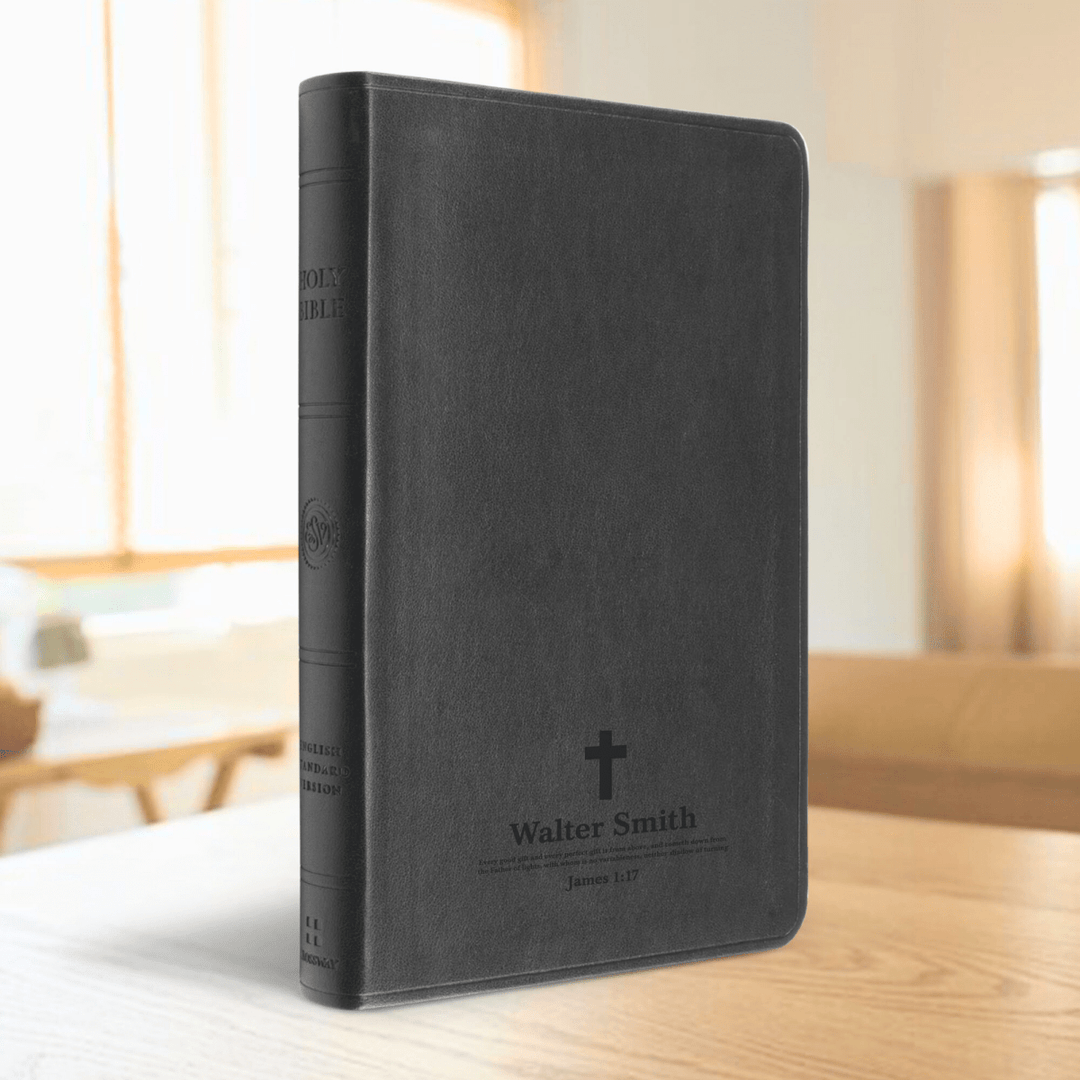 Personalized ESV Thinline Bible Large Print Faux Leather Large Portable Edition | Shepherds Shelf - Shepherds Shelf