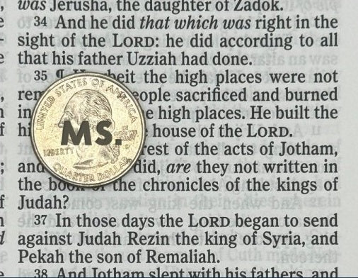 Print sample for this Bible