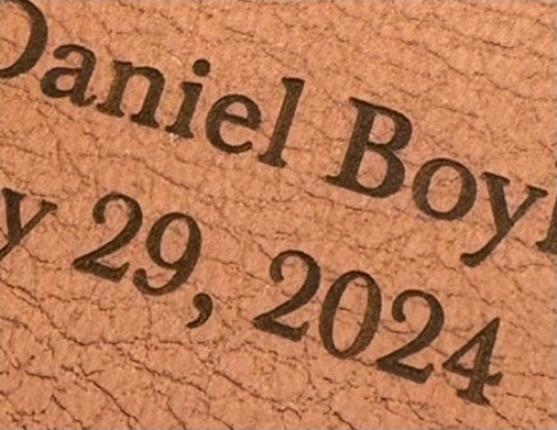 Actual personalization sample for this Bible