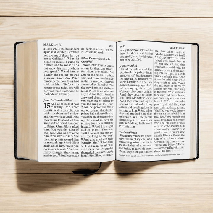 Personalized Faux Leather Custom ESV Holy Bible Personalized with Name | Giant Text | English Standard Version Extra Large Custom Gift Bible for Religious Occasions, Black - Shepherds Shelf