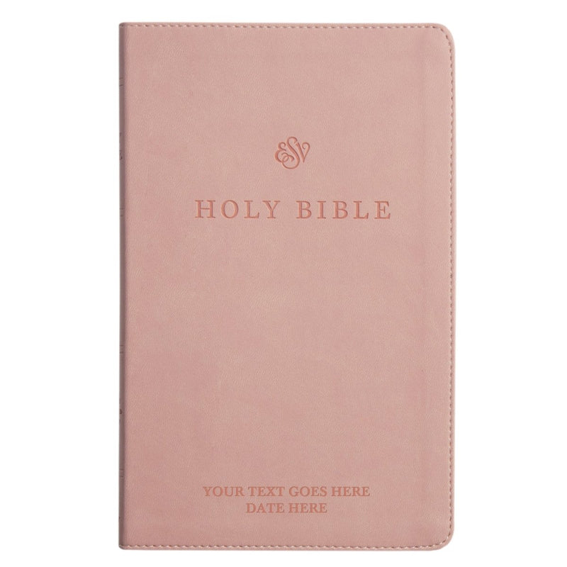 ESV Pink Standard Size Premium Holy Bible Small Print