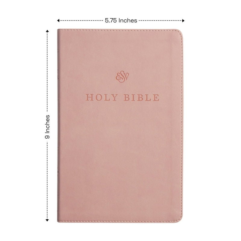 ESV Pink Standard Size Premium Holy Bible Small Print