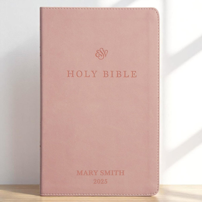 ESV Pink Standard Size Premium Holy Bible Small Print