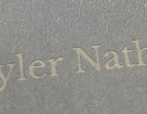 Actual personalization sample for this Bible