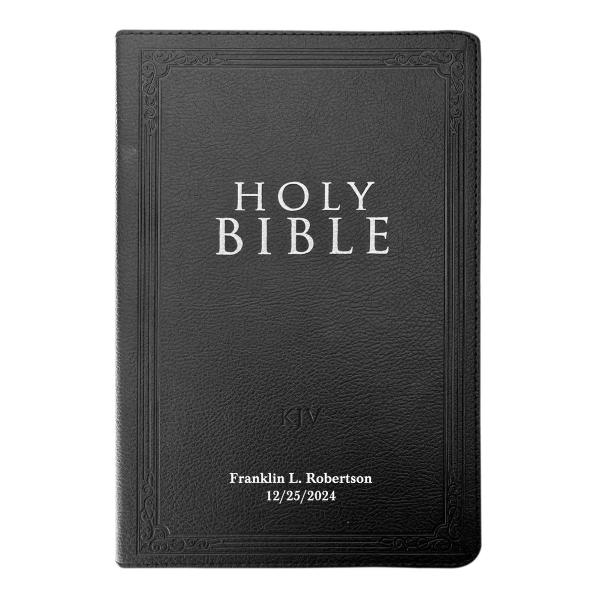 Personalized Faux Leather Small Print KJV Gift and Award Bible, Black | Shepherds Shelf - Shepherds Shelf