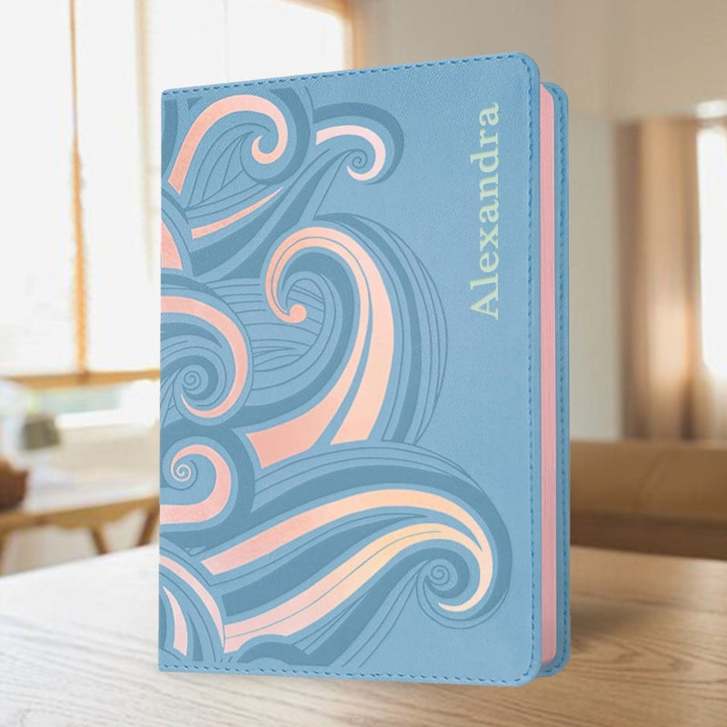 NLT Pink Teal Kids Holy Bible Medium Print | Swirl Design