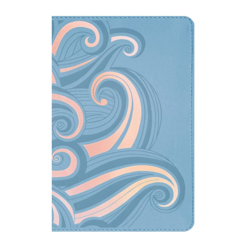 NLT Pink Teal Kids Holy Bible Medium Print | Swirl Design