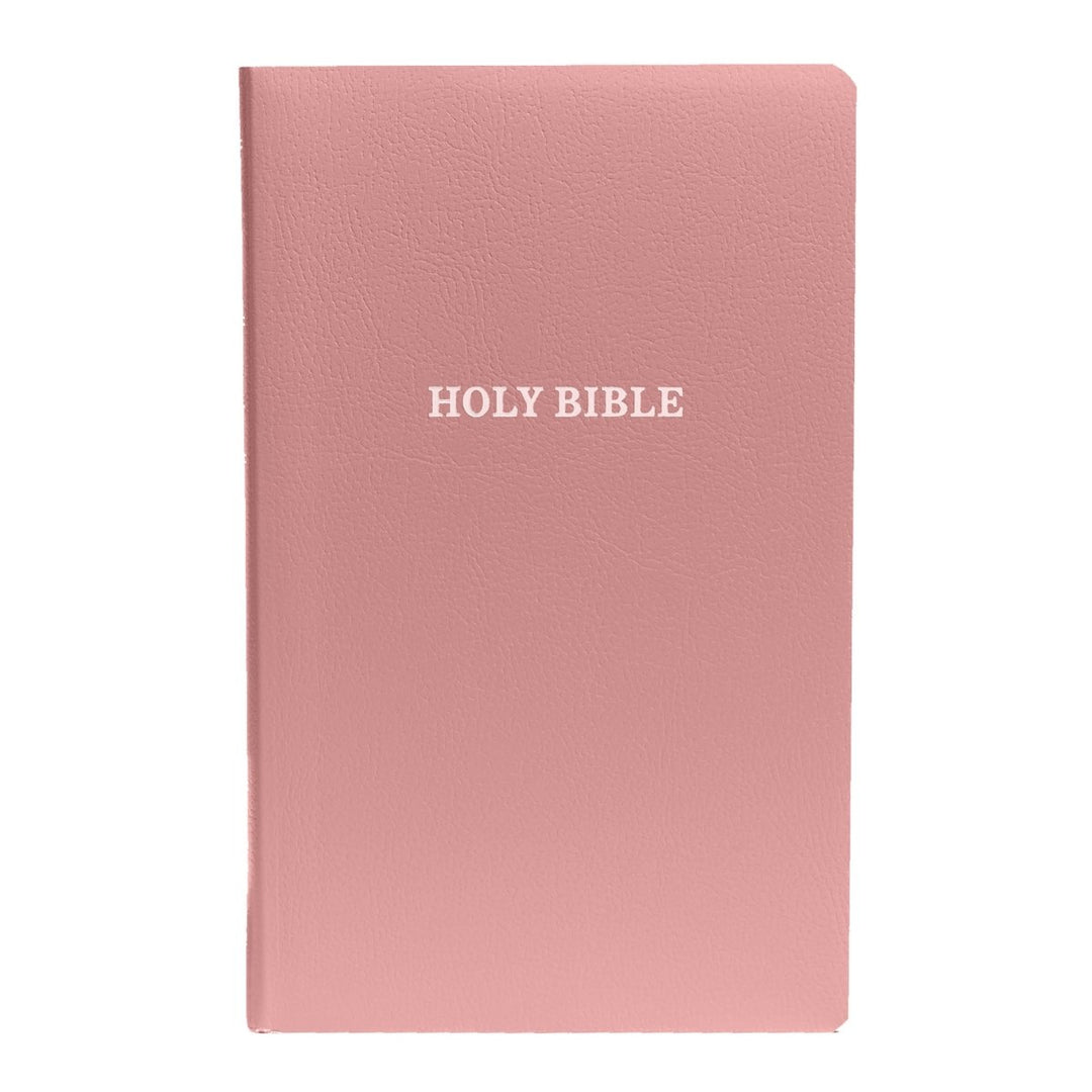 Personalized KJV Bible King James Version Faux Leather Holy Bible with Custom Name SMALL PRINT with Red - Highlighted Verses Pink | Shepherds Shelf - Shepherds Shelf