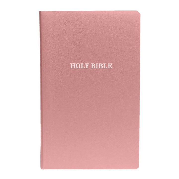 Personalized KJV Bible King James Version Faux Leather Holy Bible with Custom Name SMALL PRINT with Red - Highlighted Verses Pink | Shepherds Shelf - Shepherds Shelf