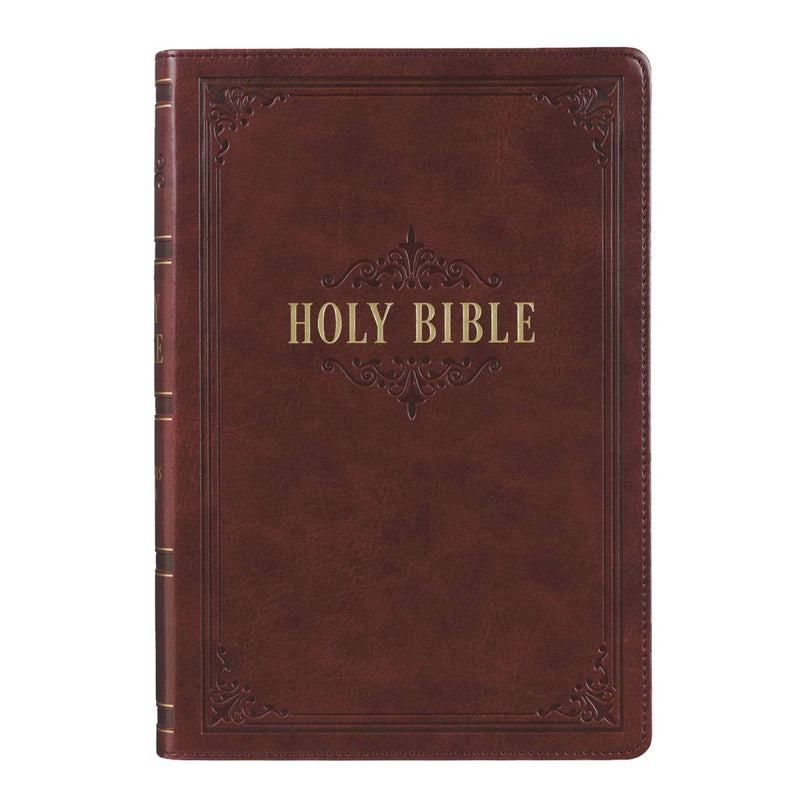 KJV Light Brown Study Size Holy Bible Large Print