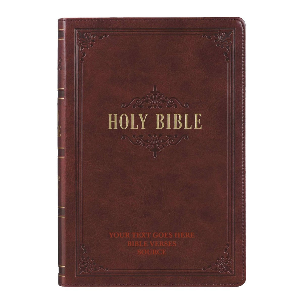 KJV Light Brown Study Size Holy Bible Large Print