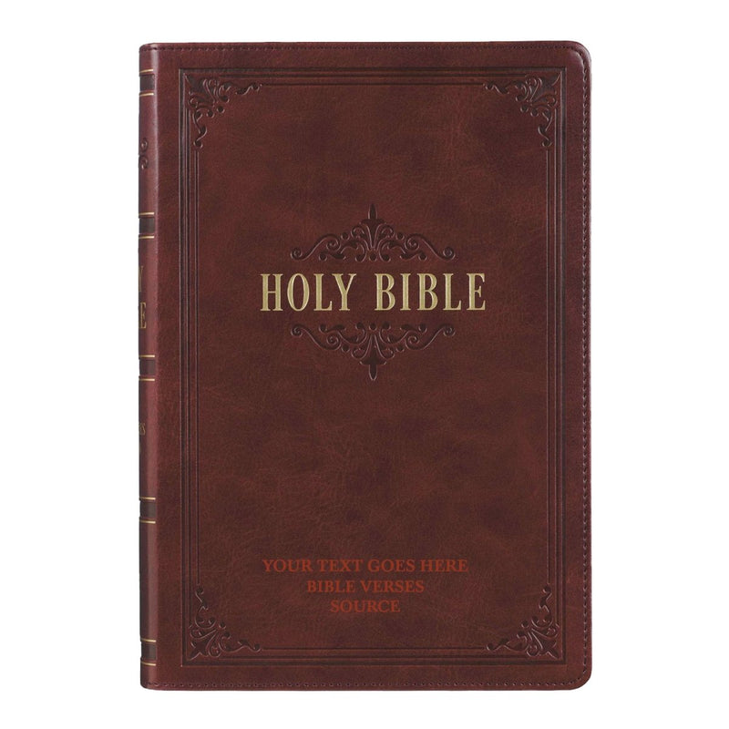 KJV Light Brown Study Size Holy Bible Large Print