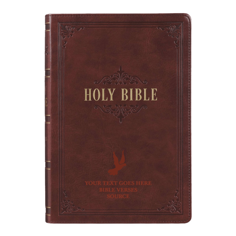 KJV Light Brown Study Size Holy Bible Large Print