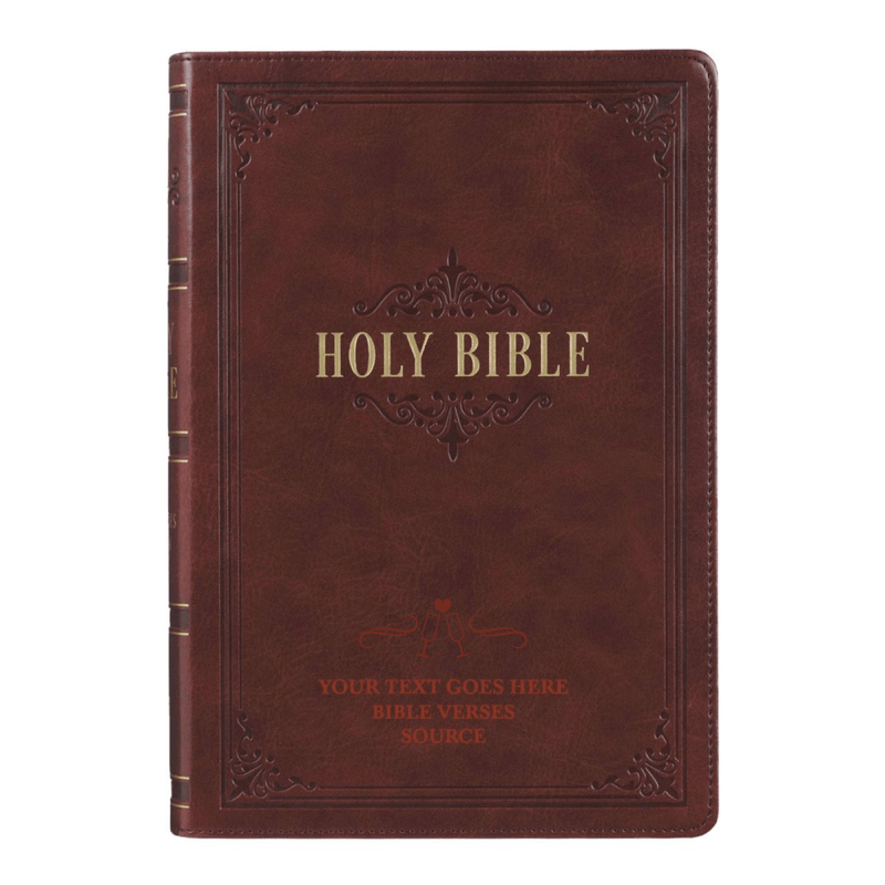 KJV Light Brown Study Size Holy Bible Large Print