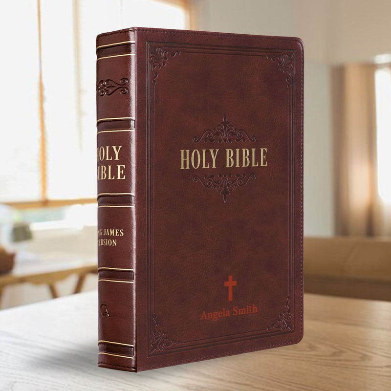 KJV Light Brown Study Size Holy Bible Large Print