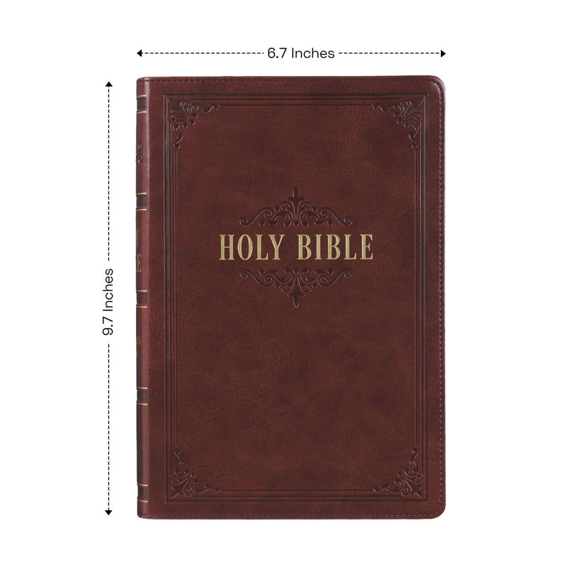 KJV Light Brown Study Size Holy Bible Large Print