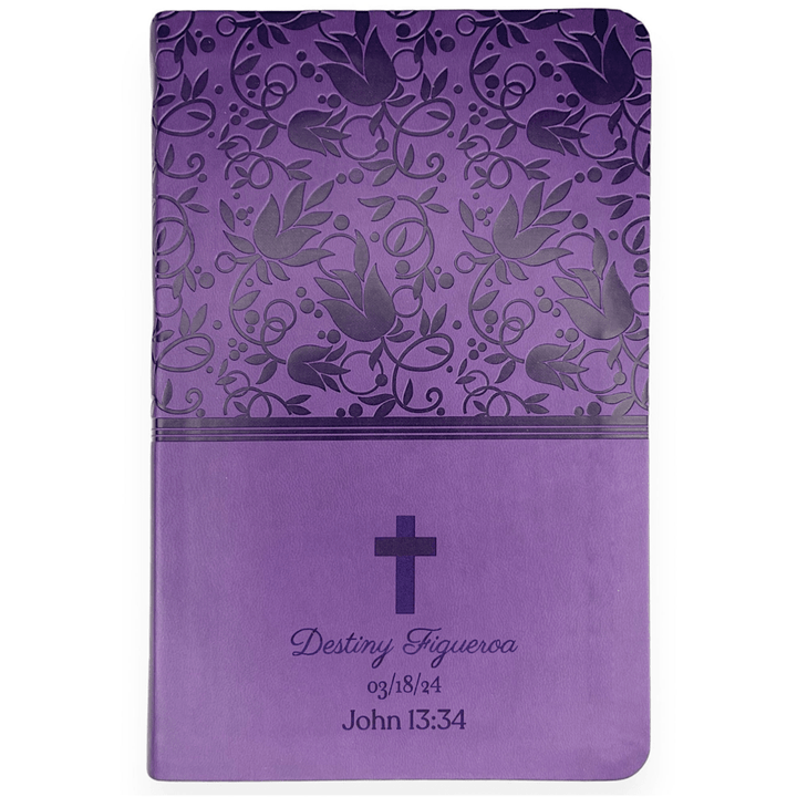 Personalized KJV Reference Holy Bible Purple Faux Leather Large Print Size with Index Tabs | Shepherds Shelf - Shepherds Shelf