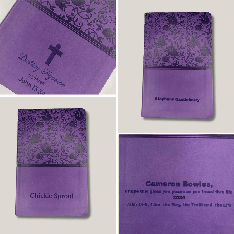 KJV Purple Standard Size Holy Bible Large Print with Index Tabs