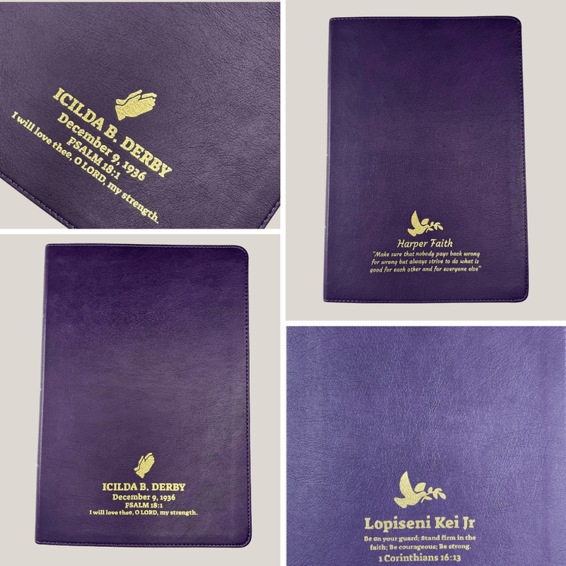 KJV Purple Standard Size Thinline Holy Bible Large Print