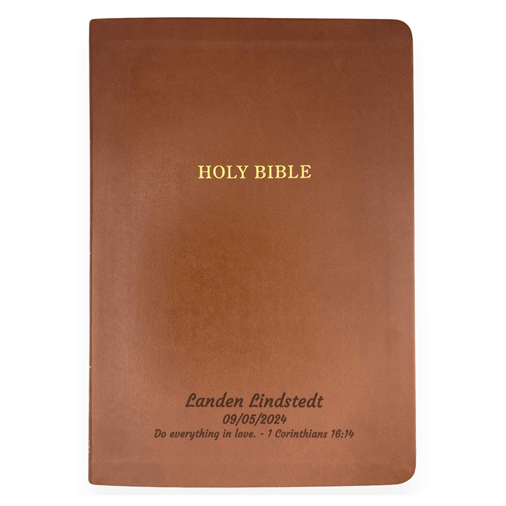 KJV Brown Standard Size Thinline Holy Bible Large Print