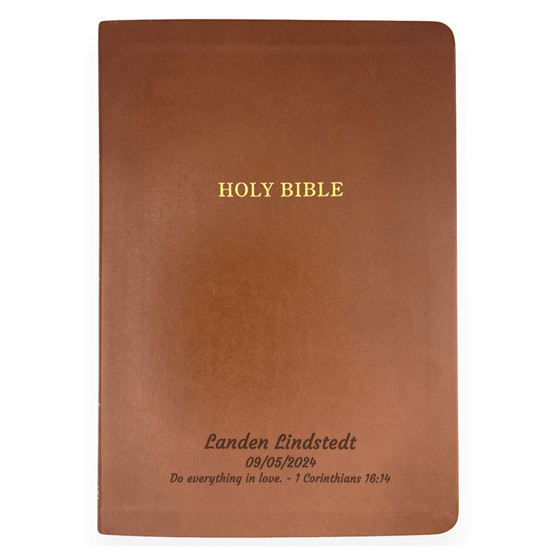 KJV Brown Standard Size Thinline Holy Bible Large Print