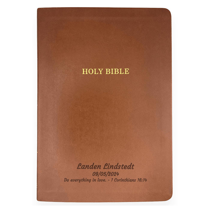 KJV Brown Standard Size Thinline Holy Bible Large Print